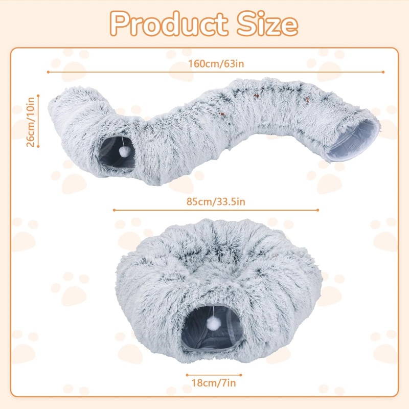 Cat Tunnel Bed Nest Interactive Toy For Small Medium Large Cats Exercise — image 6