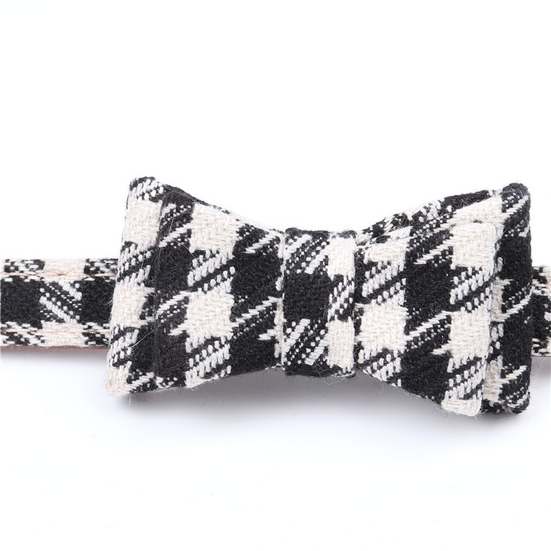 Bow collar black white