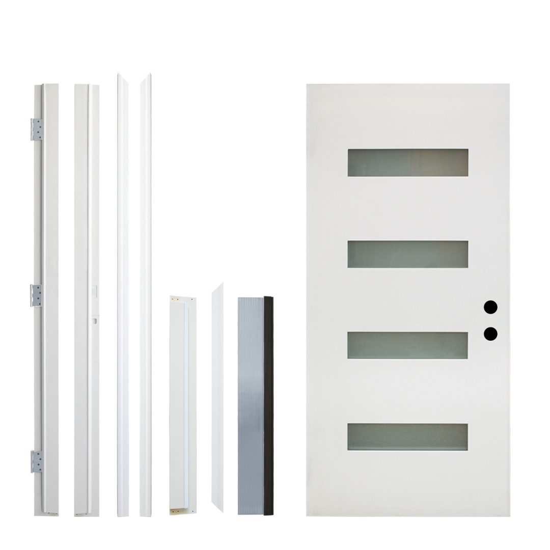 36   X 80 Fiberglass Entry Door Frame,6-9   16 Fiberglass Door Jambs Vinyl Frame,White Right Hand Inswing Door Frame