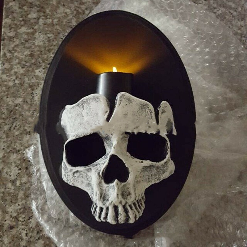 Skull Wall Candle Holder Decoration (Skull candlestick)