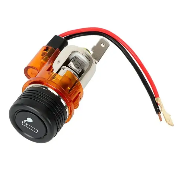 12 24V Cigarette Lighter Assembly With Lamp Car Socket Plug Modification