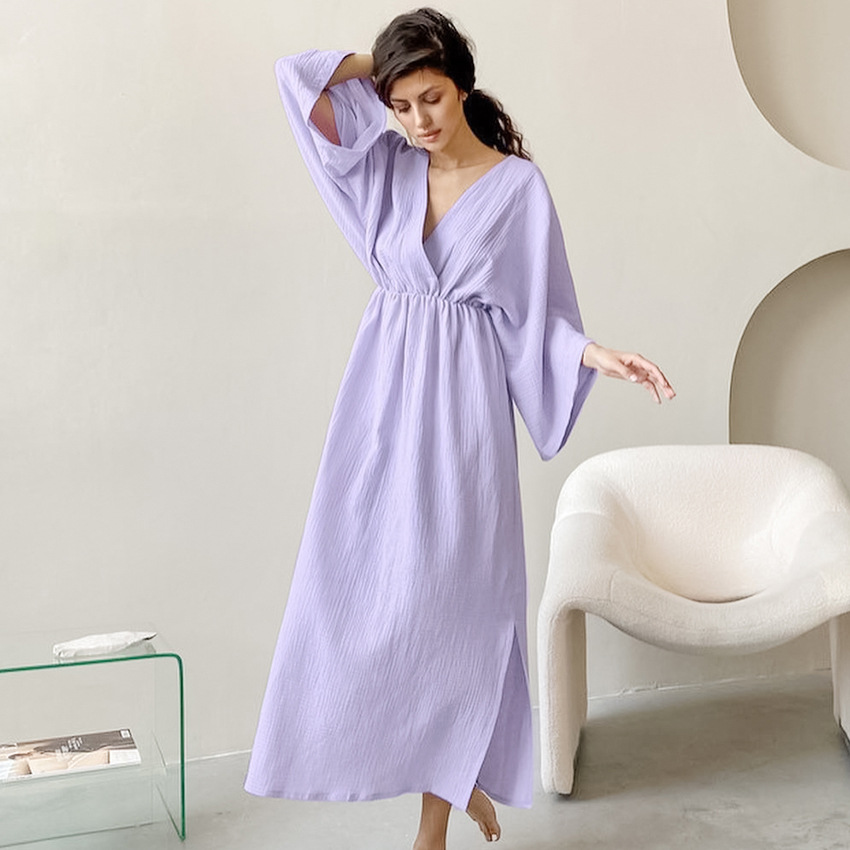 V-Neck Split Day Dress, picture 4 of 7