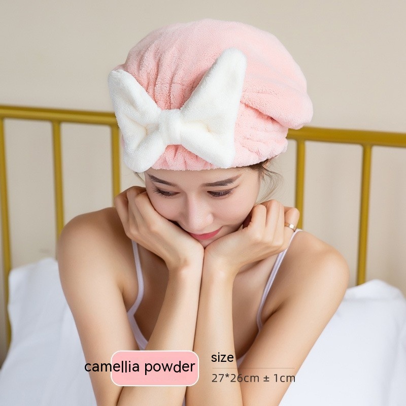 Super Water-absorbing And Quick-drying Bow Shower Cap - Image 3