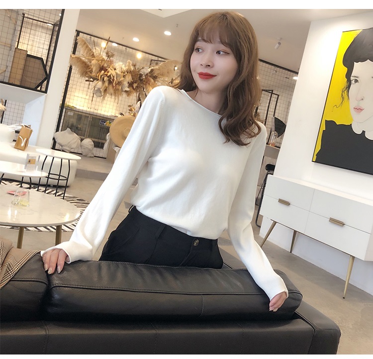 Title 3, Womens Fashion V-neck Knit Thin Long-sleeved T...