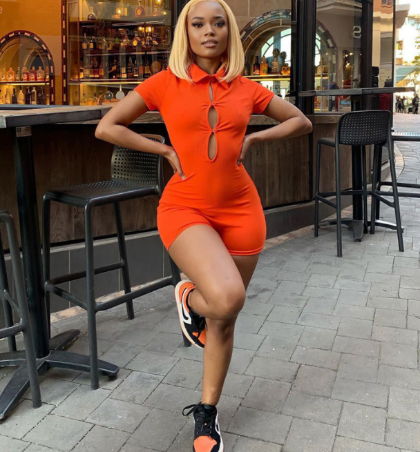 Cutout Polo Neck Hot Girl Sporty Shorts