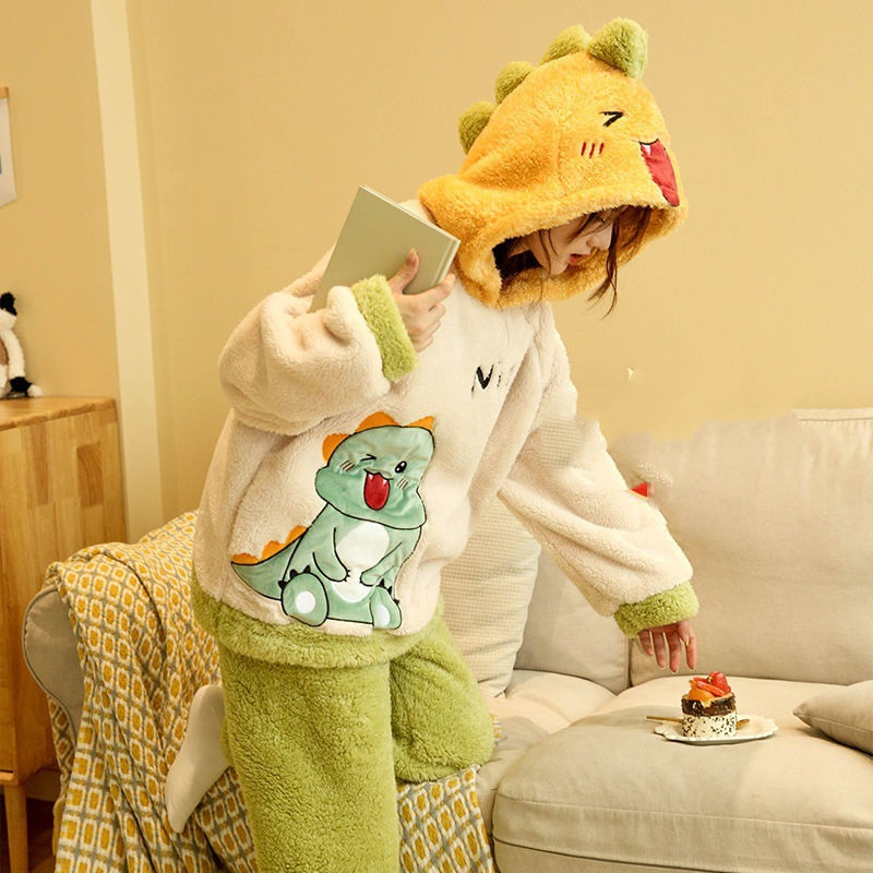 Title 4, Coral Fleece Winter Warm Homewear Suit