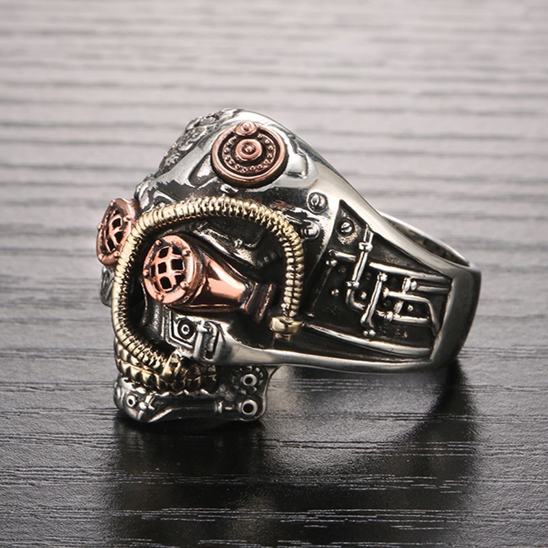 European And American Retro Skull Ring Men's Personality Carving