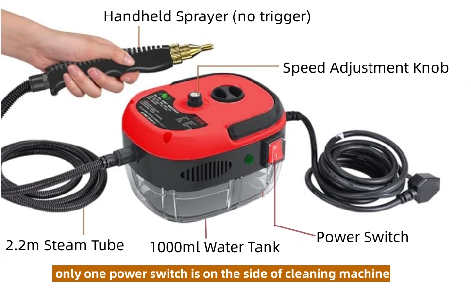 Title 4, 2500W Household High-temperature Steam Cleaner,...