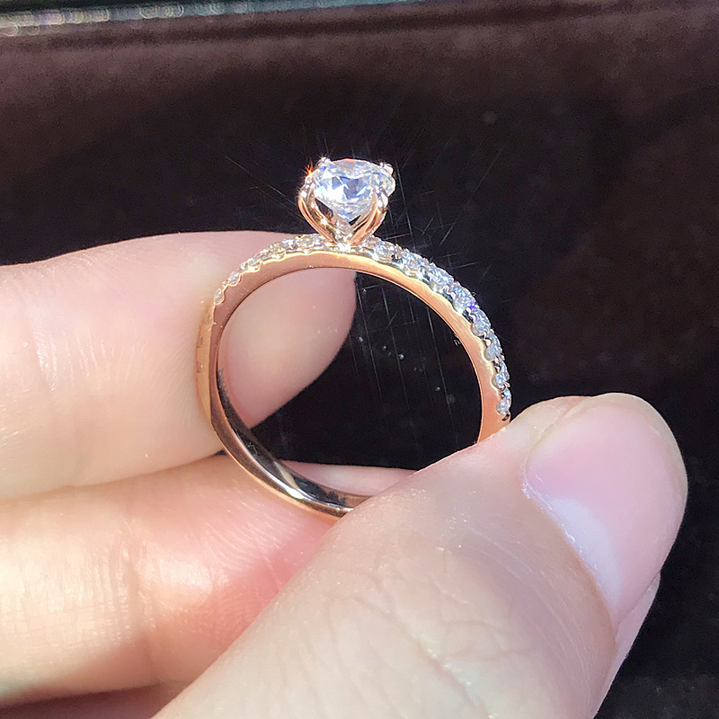 European And American Simple Ladies Fashion Simulation Diamond Ring
