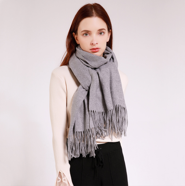 Fashion Women's Solid Color Cashmere Warm Scarf