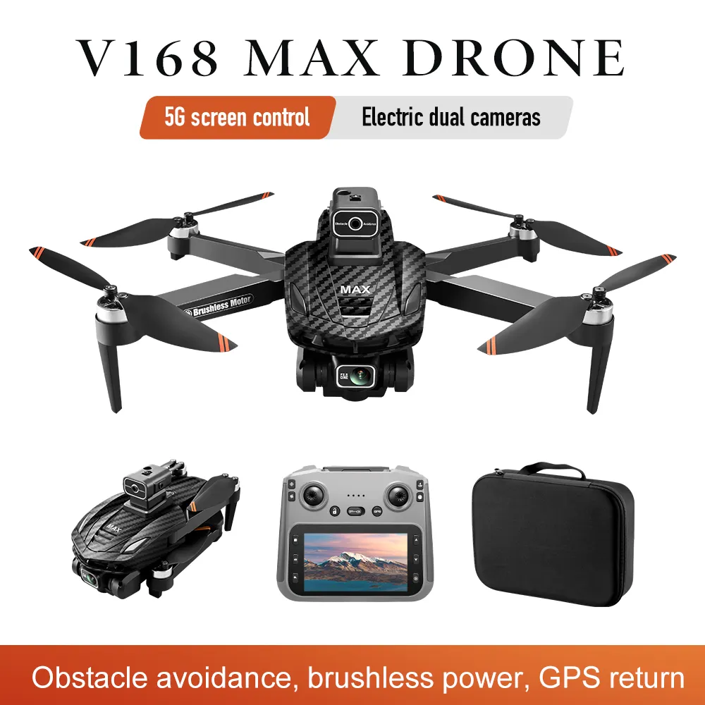 V168Pro Max Drone 8K HD, 4.5-inch Screen