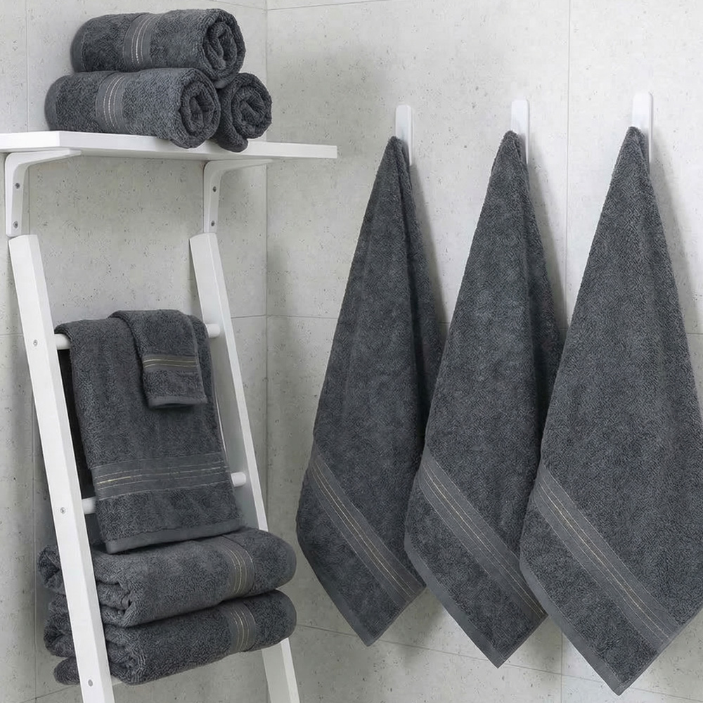 4-Piece Extra Large Bath Towels, 70x140 Cm, Cotton image 9