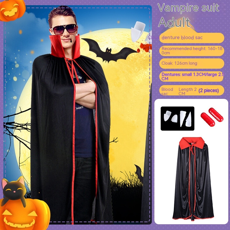 Costume de vampire Halloween adulte avec cape 16