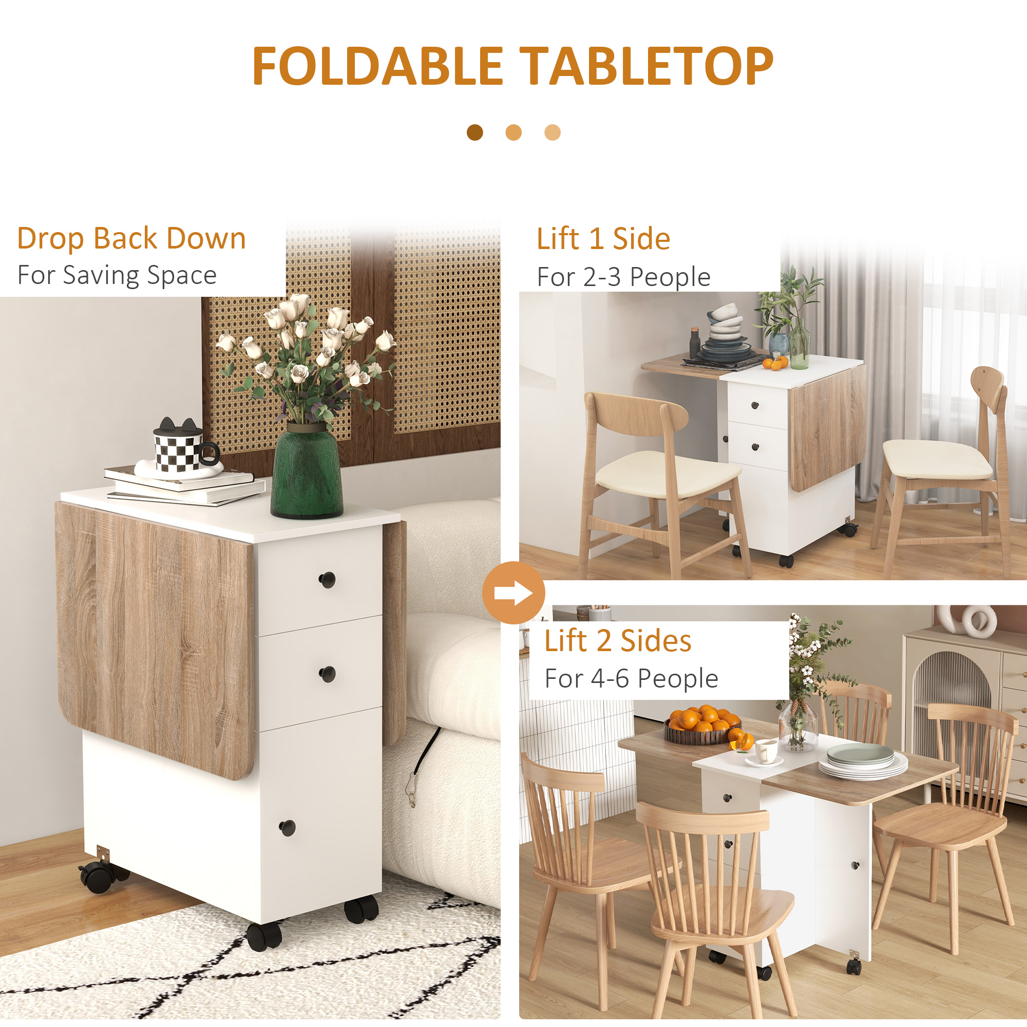 Storage Six Person Folding Dining Table — image 8