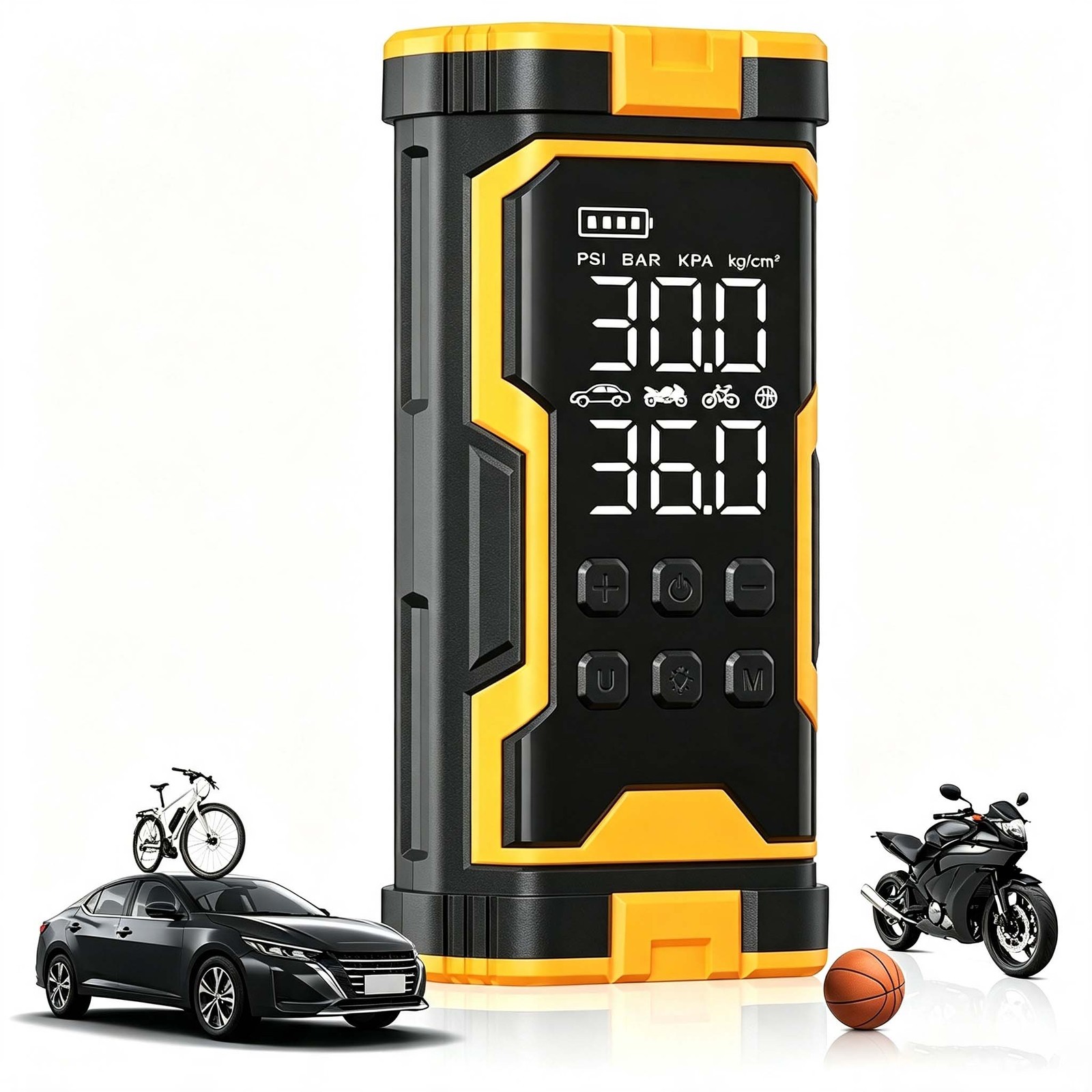Car Tyre Inflator Cordless Digital USB Rechargeable Tire Air Compressor Pump 12V — image 10