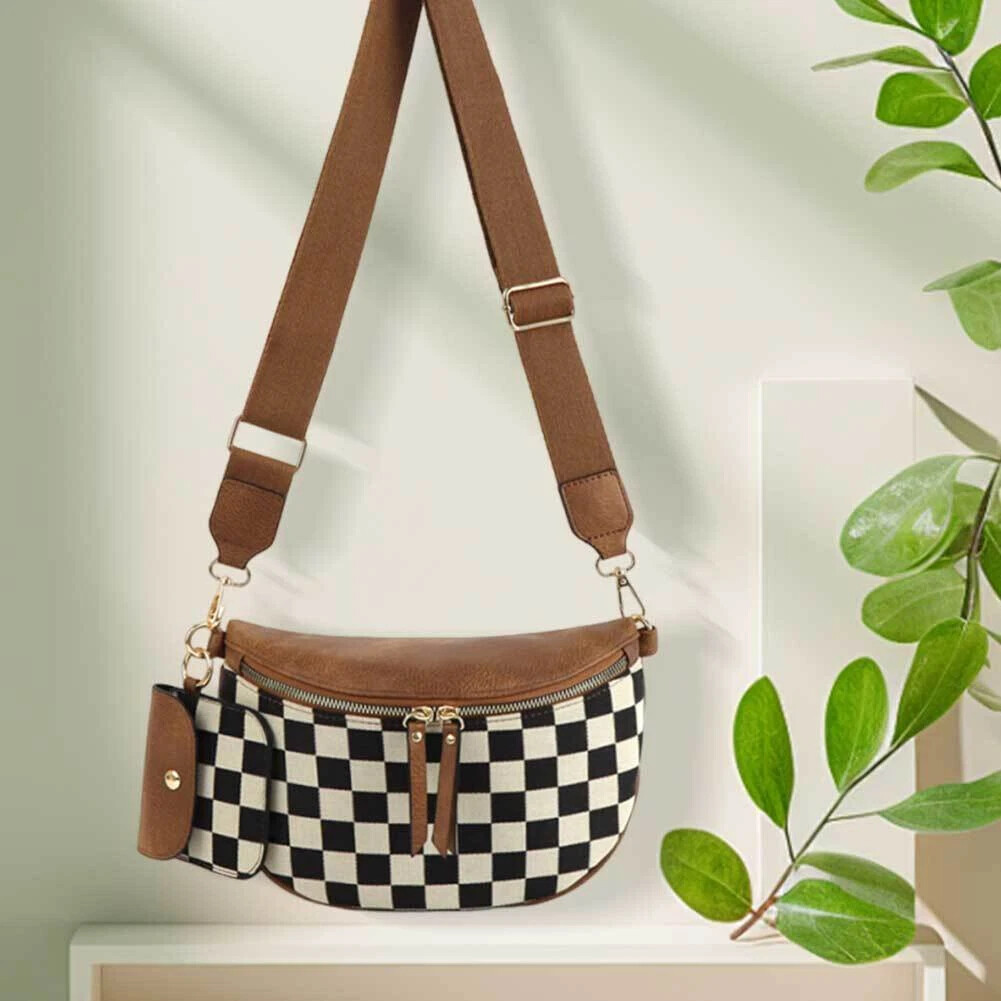 Ladies' Trendy Checkerboard Pattern Portable Bag 2