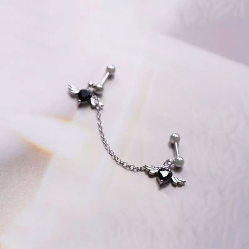 Personalized Angel Wings Long Earrings