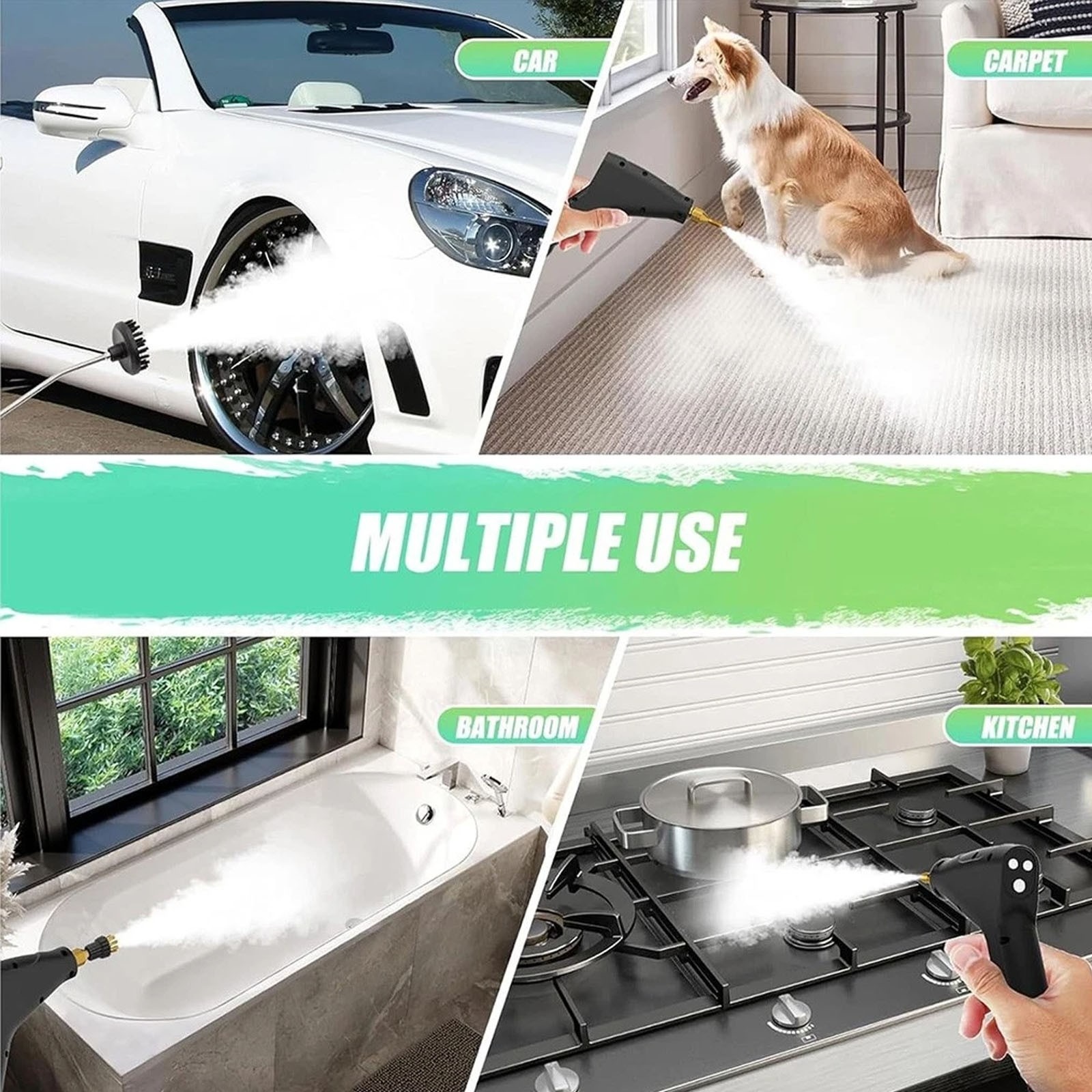 1500W Handheld Steam Cleaner High Temperature Pressure Home Car Cleaning — image 10