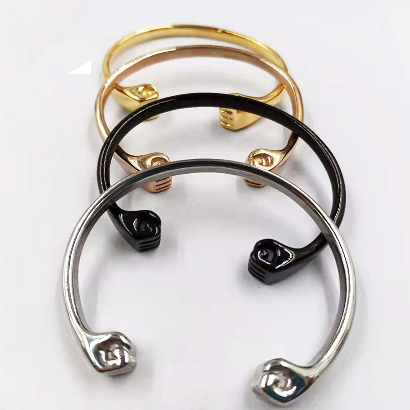 Men's Fashion Personality Stainless Steel Fist  Bracelet