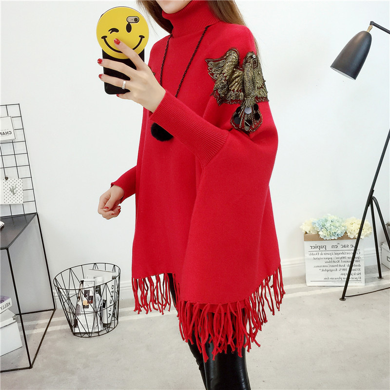 Bat Sleeve Spring Cloak Fringed Cloak Shawl