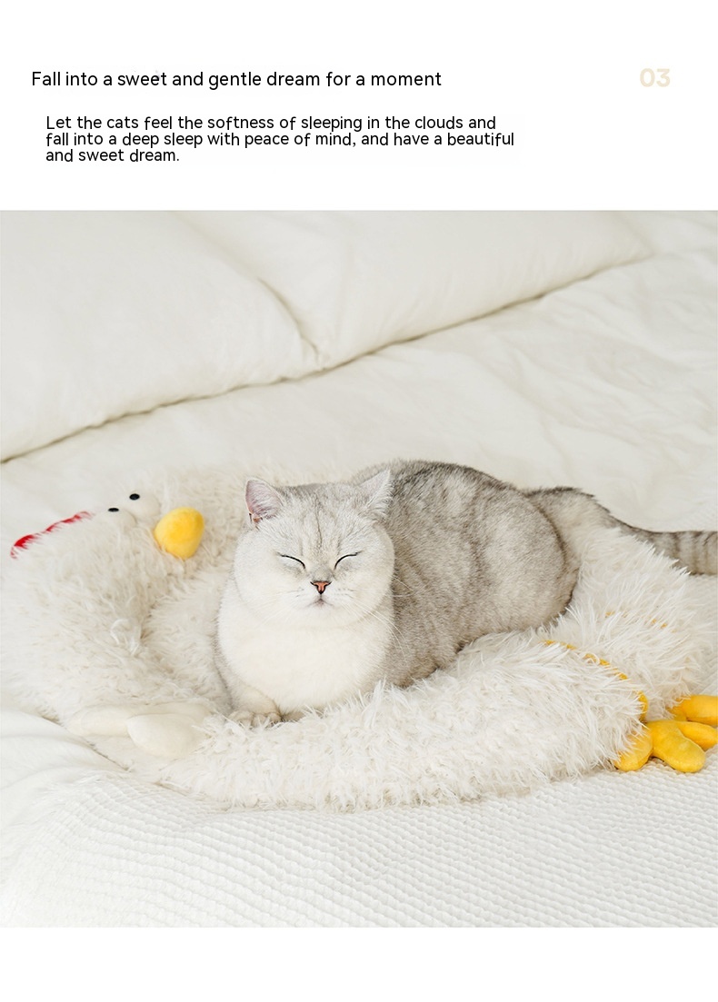 BEYONDARY Chicken-Shaped Cat Nest Bed – Cozy Mat Mattress for Cats