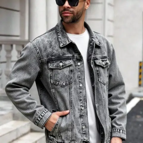 Form-fitting Denim Jacket For Men