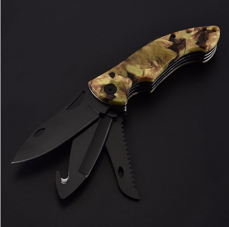 Title 2, Three-cut Multifunctional Outdoor Folding Knife