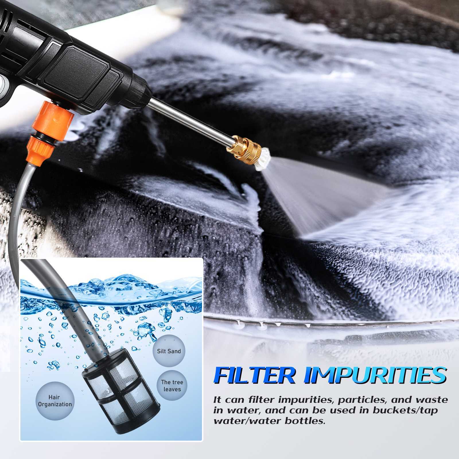 2 Battery Cordless Car High Pressure Washer Jet Water Wash Cleaner Gun Portable — image 11