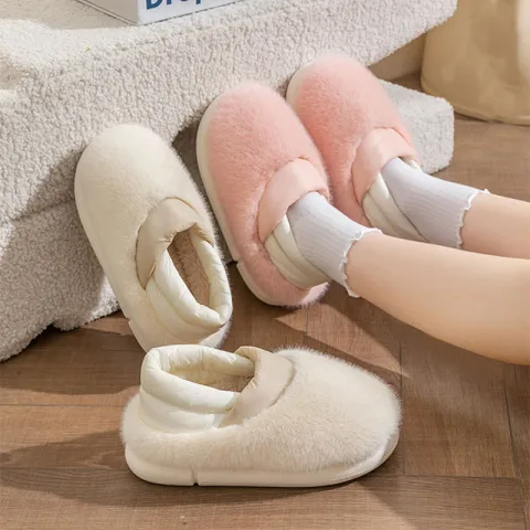 Anti-Slip Winter Slippers Comfortable Warm Plush Flurry Slides Indoor
