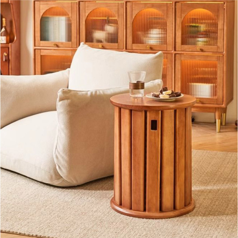 4-In-1 Wood Stool,Stackable Stools Set Of 4, Round Chair Nest Side Table,18 Inch — image 3
