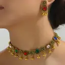 Vintage Flower Sparkling Diamond Drip Earrings Women's Necklace Earrings view 2