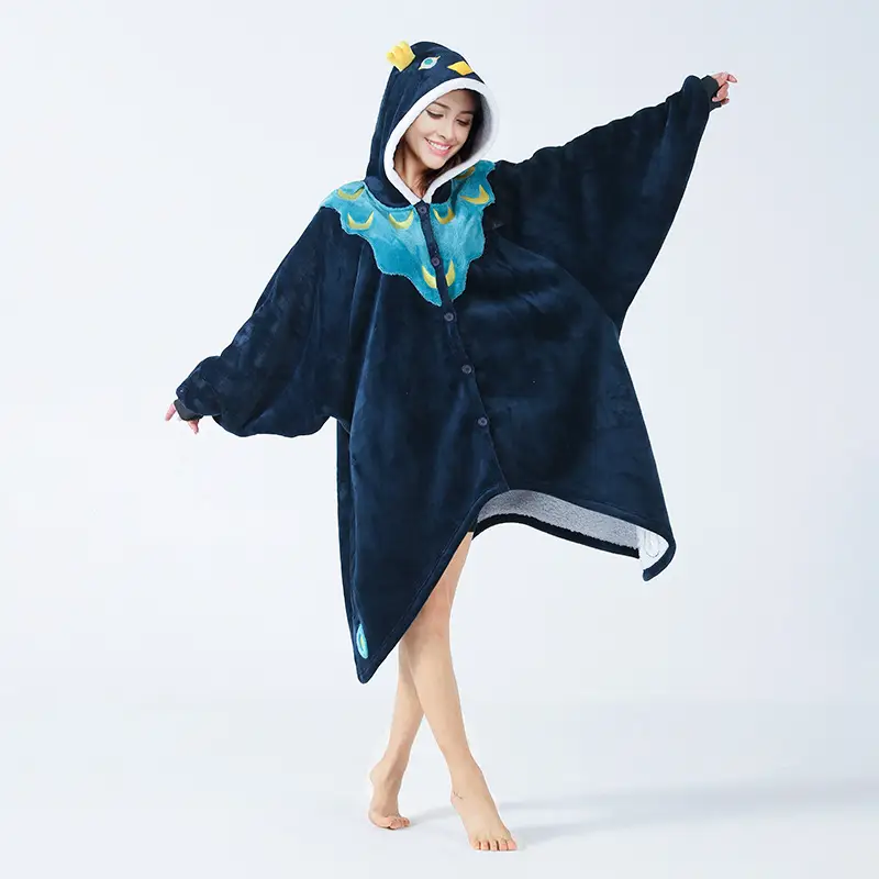 Flannel Peacock Lazy Blanket Five-pointed Star