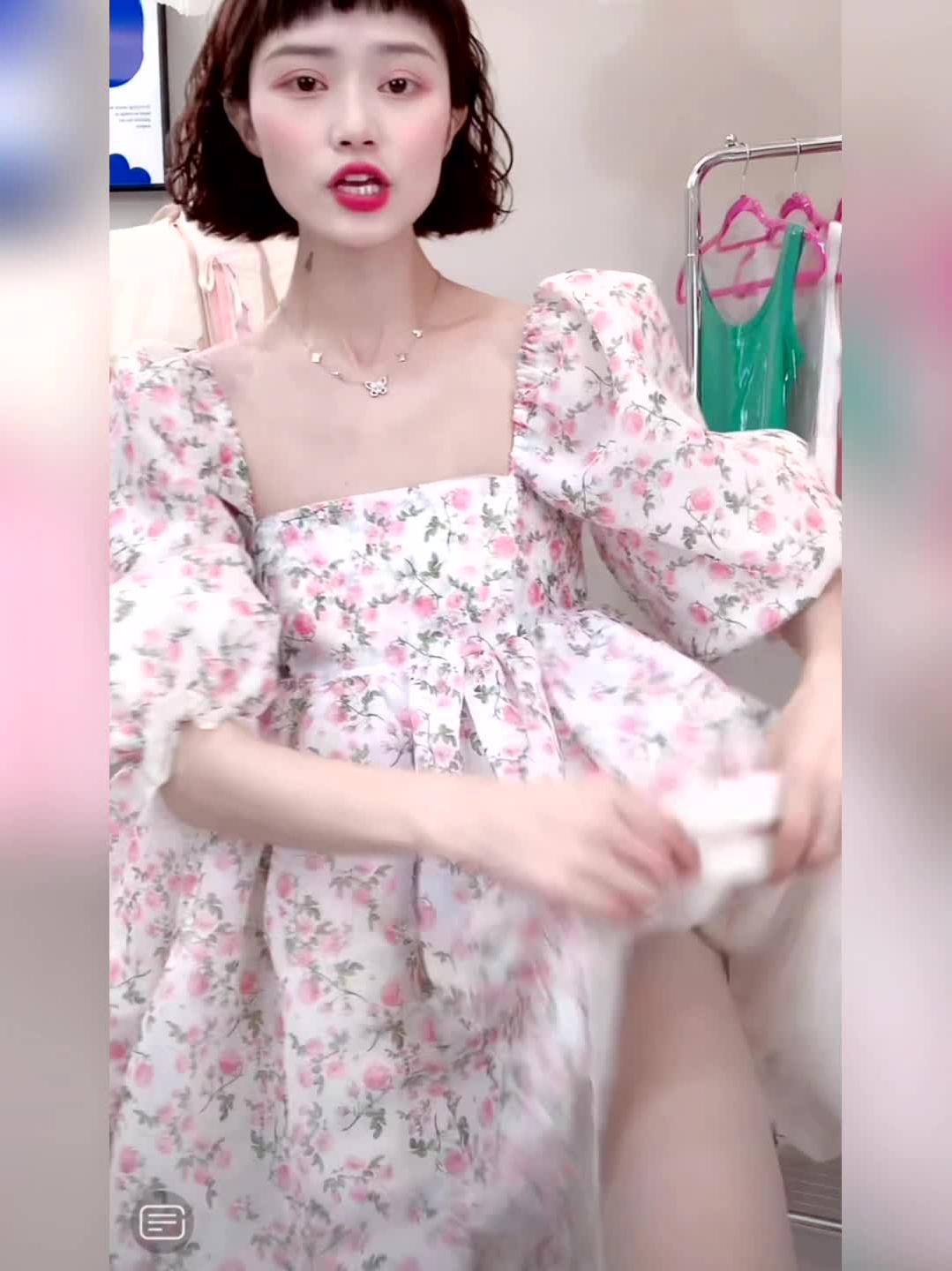 Sensual Doll Skirt Waist-neck Tea Break Princess French Square Neck First Love Dress