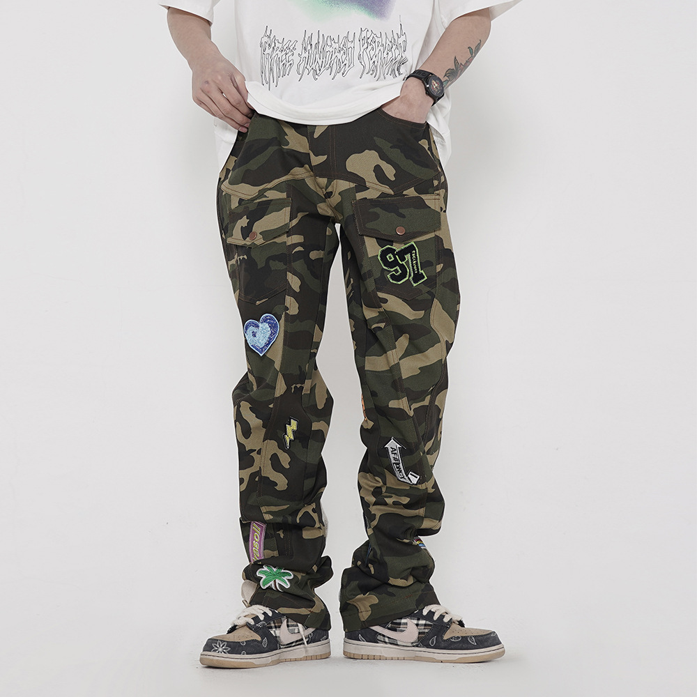 Men's Multi-pocket Camo Cargo Casual Pants