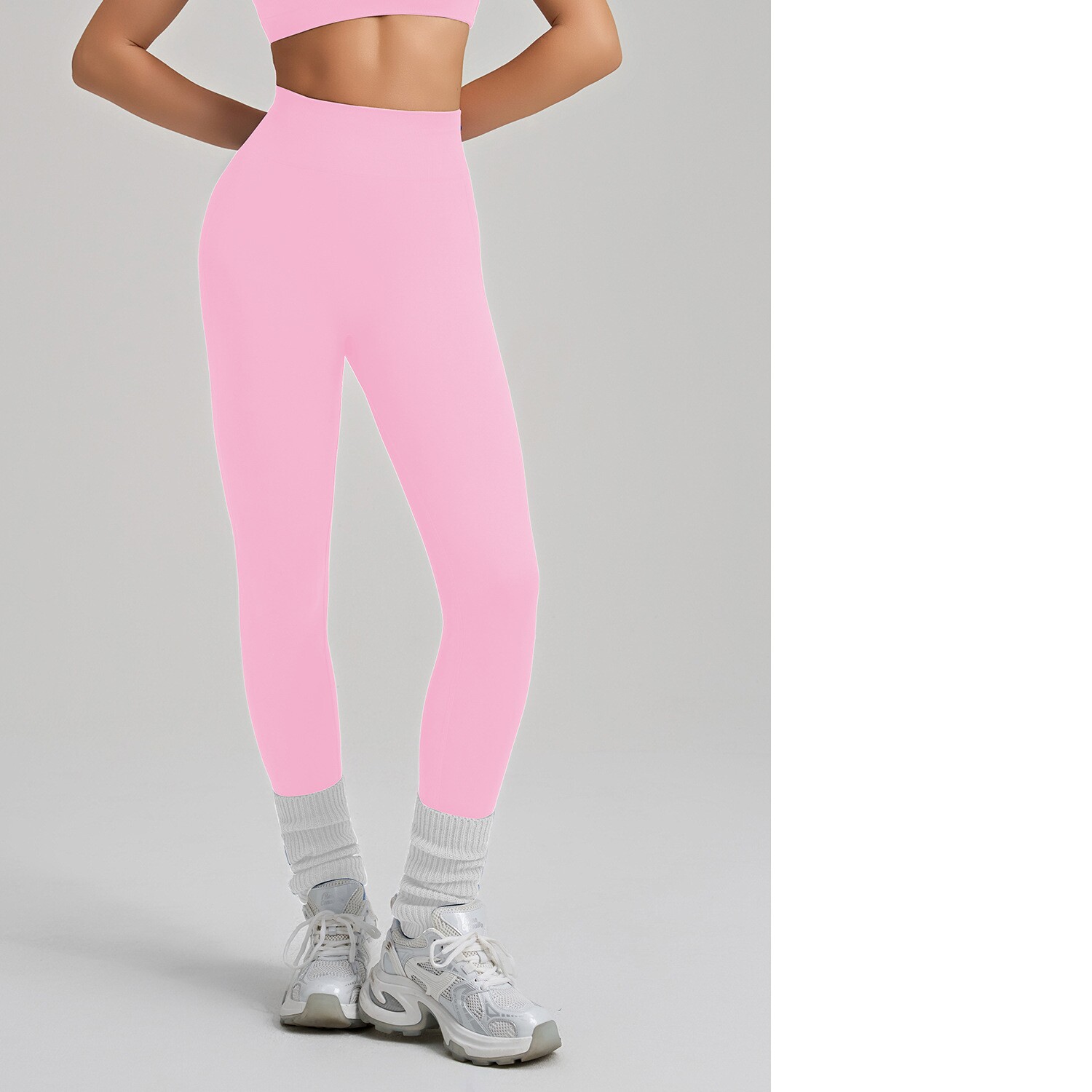 High-Elastic Seamless Knit Yoga Pants For Women, Peach Hip Lifting Workout Leggings For Training, Fitness & Running, Summer Style 8