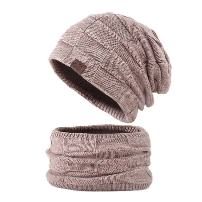 Two-piece Knitted Woolen Hat and Scarf for Lovers