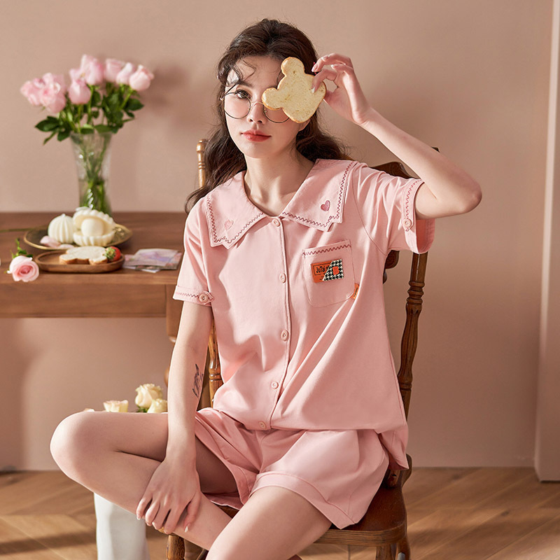 Title 1, Love Lapel Home Kleding Pyjama Shorts Pak voor ...