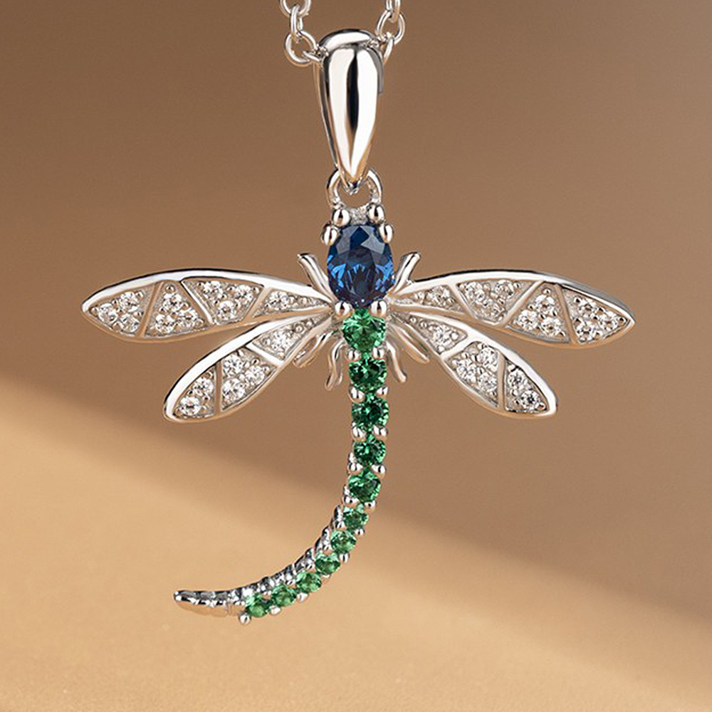 Lovely And Versatile Long Dragonfly Pendant Necklace Female