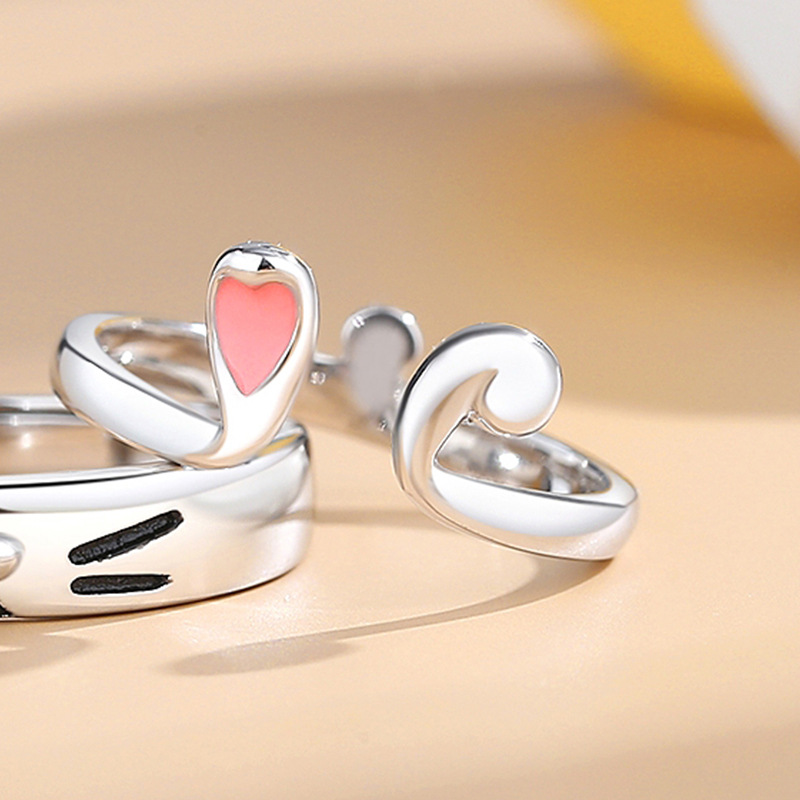 Title 1, Original Cartoon Cute Rabbit Couple Ring