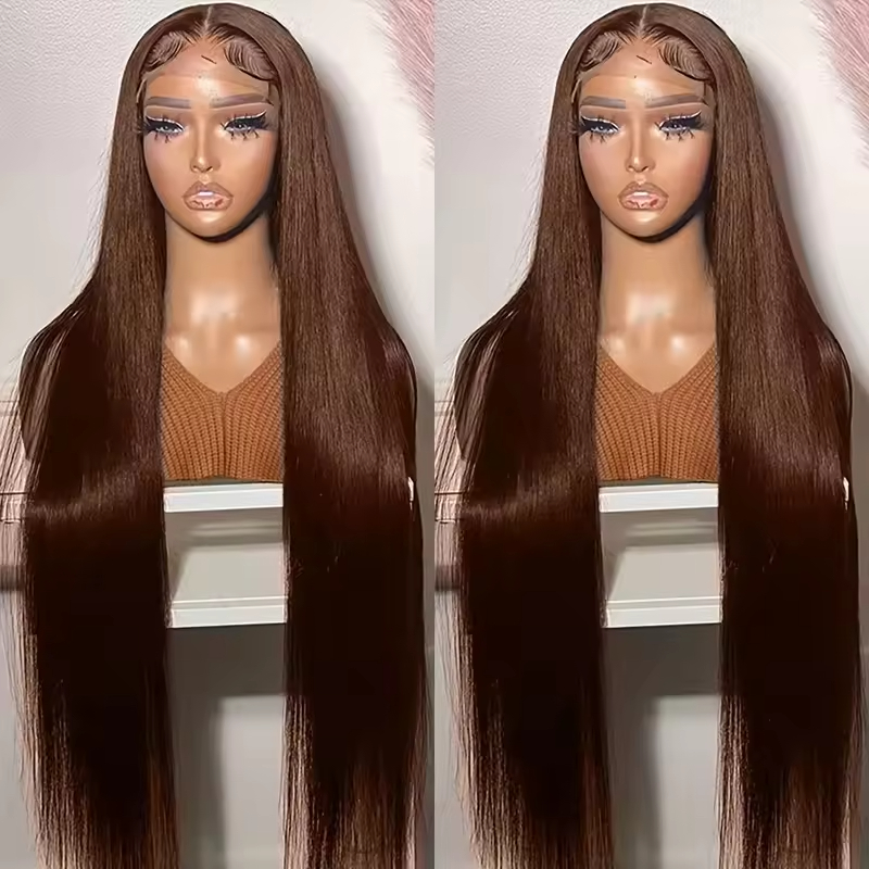 13x4 HD Lace Front Wig, Human Hair, Natural Brazilian Brown Wig, Women's Unprocessed Virgin Hair Wig - Image 3