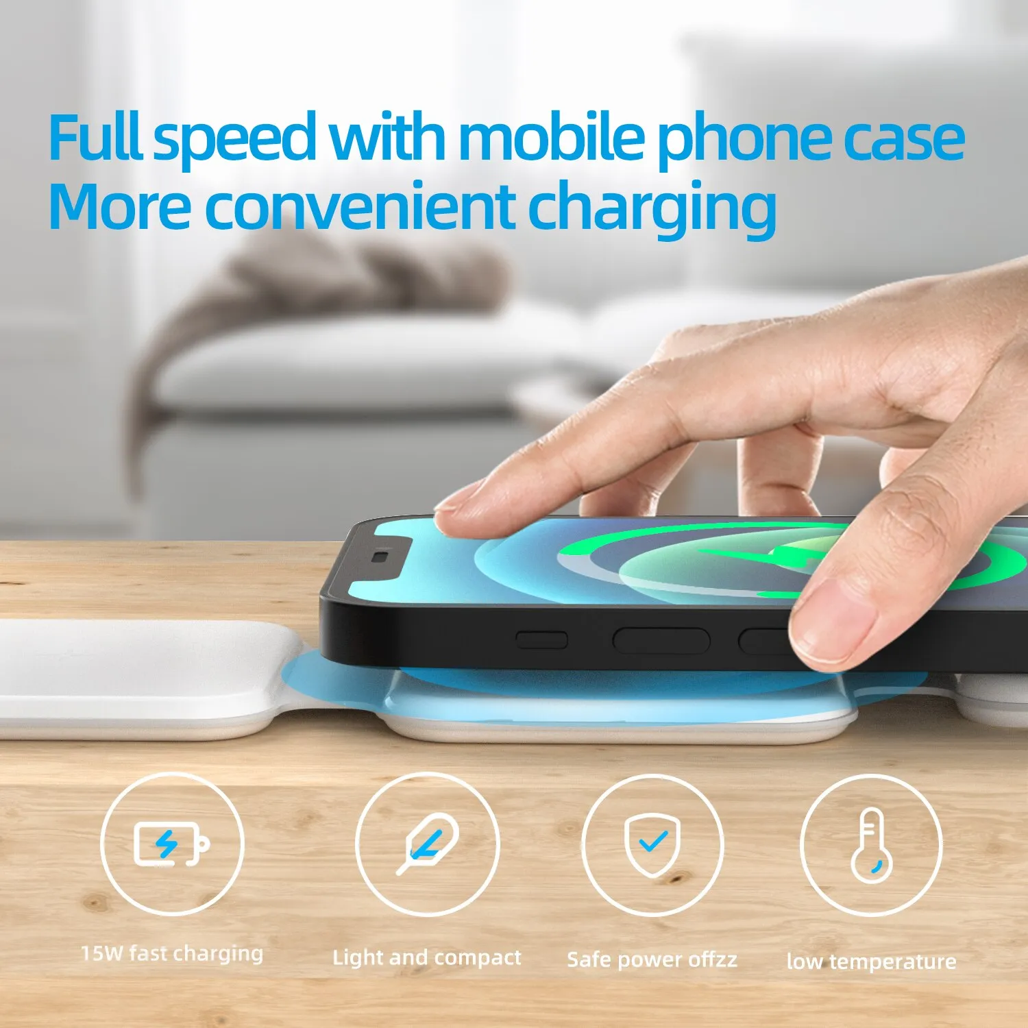 3 In 1 Magnetic Foldable Wireless Charger Charging Station Multi-device Folding Cell Phone Wireless Charger Gadgets – image 5