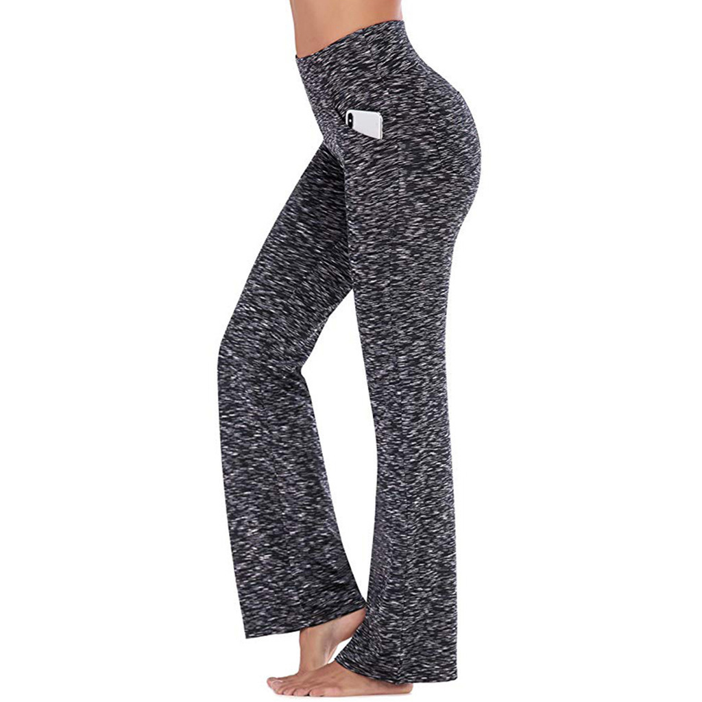 Title 7, Damen Slim Yoga Hose mit weitem Bein und hoher ...