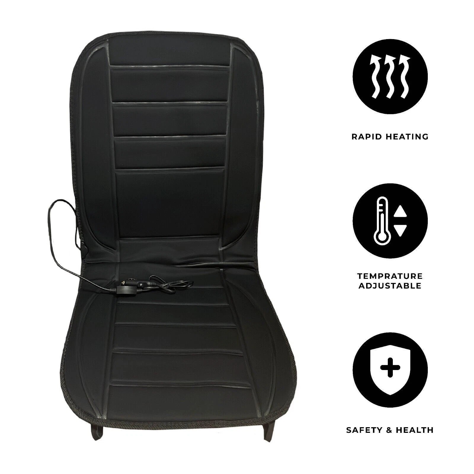 12V Car Seat Pad Cushion Cover Heating Heater Heated Cold Winter Warm Universal — image 7