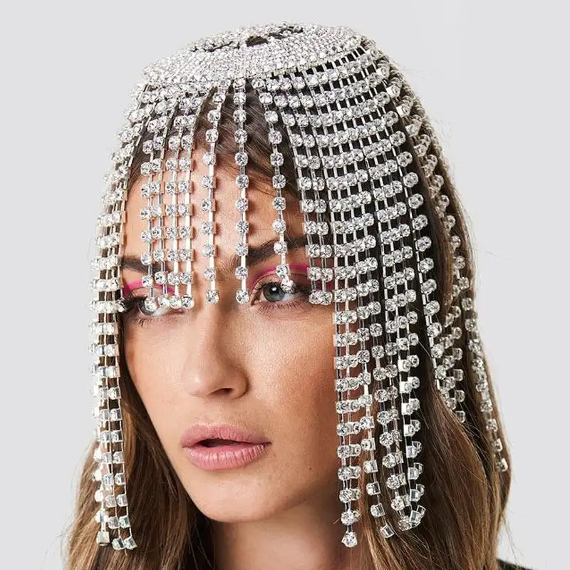 Tassel Headdress Hair Accessories Bridal Rhinestone Wind Headband Drill