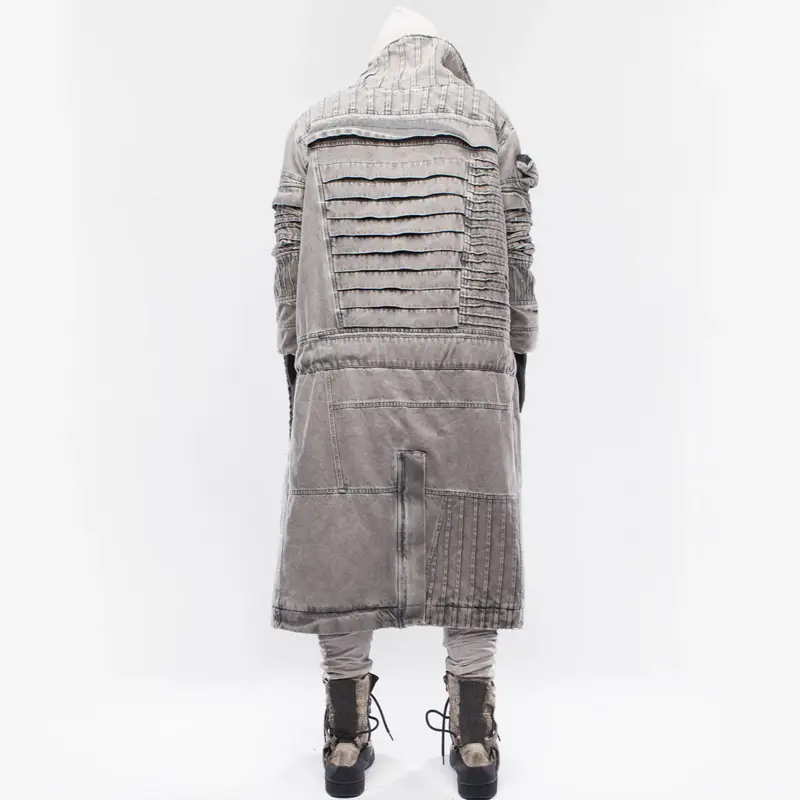Not Called Old Lamb Wool Long Coat Jacket Men