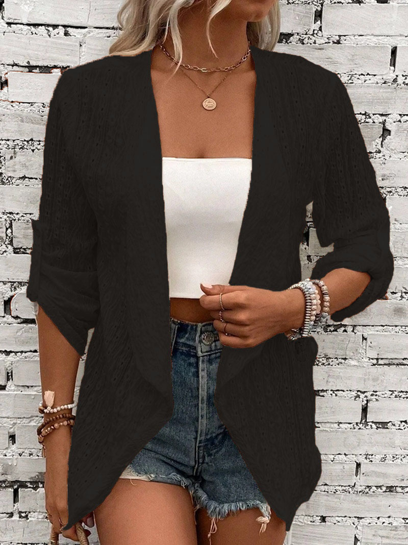 Fashion Solid Color Casual Cardigan - Image 5