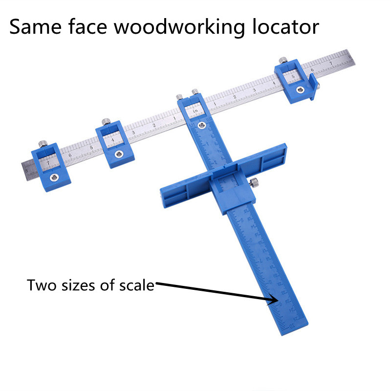 Same face woodworking locator