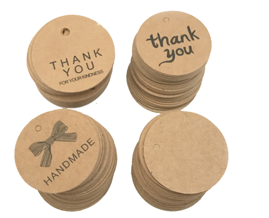 Title 2, 100 Kraft Paper Round Tags