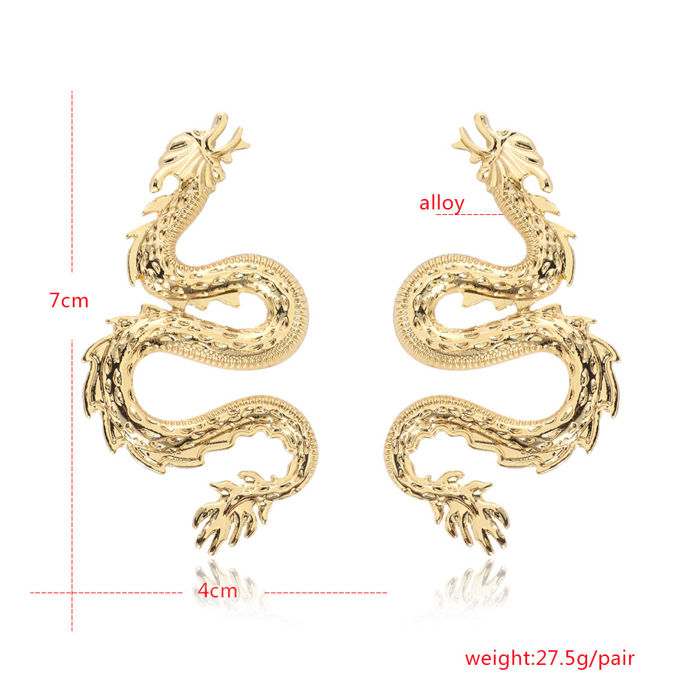 Individualized Gothic Cool Oil Dragon Earrings