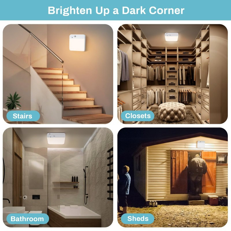USB-C Rechargeable Magnetic Ceiling Light With A Built-in 4200mAh Battery